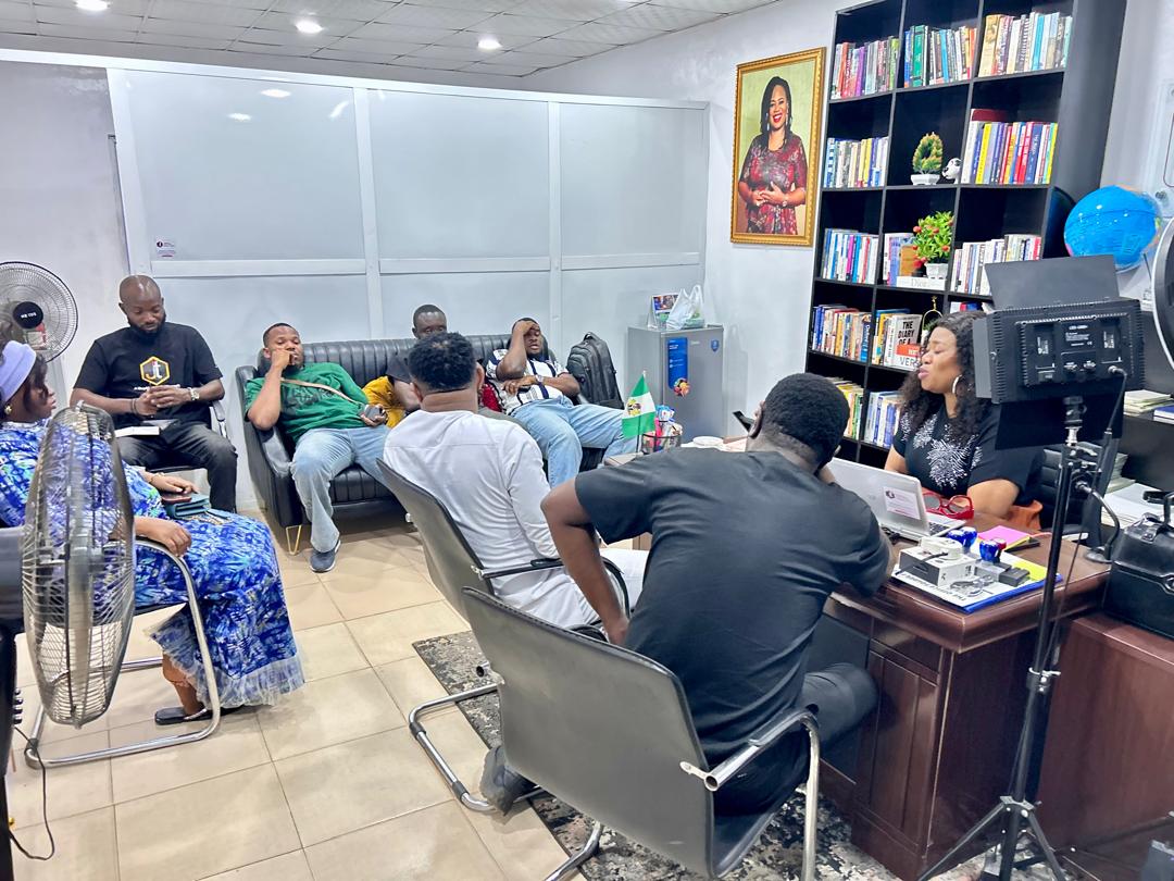 JIT team members gathered for a business meeting.